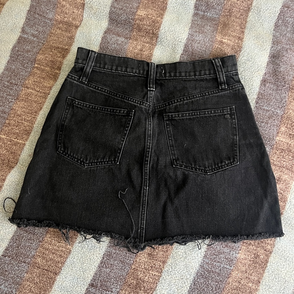 Madewell black denim skirt
